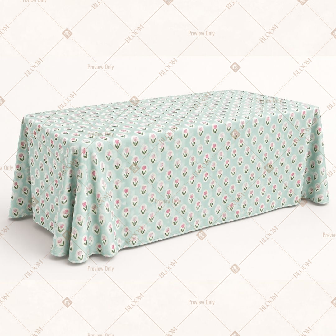 Mint Geometric Table Cover Pack Of 6
