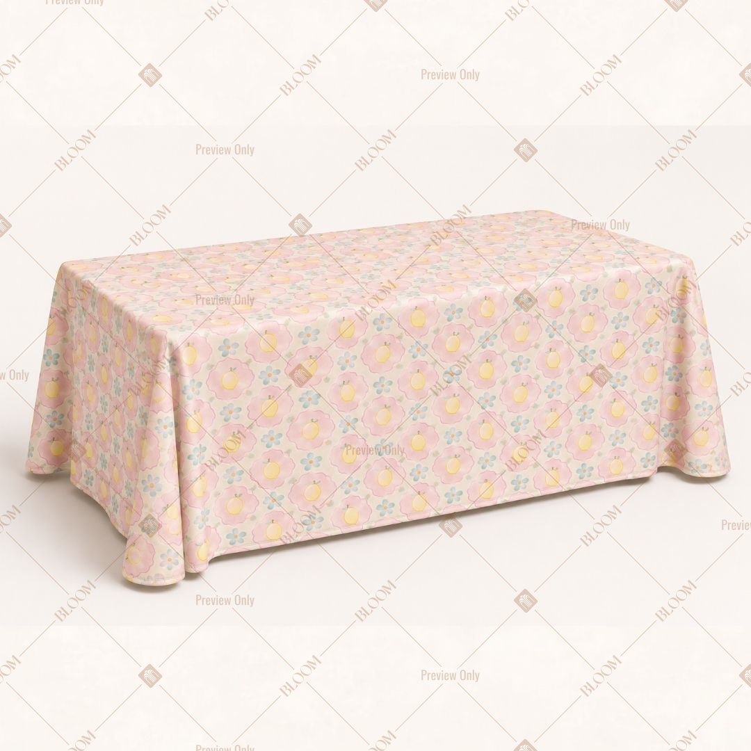 Peach Geometric Table Cover Pack Of 6