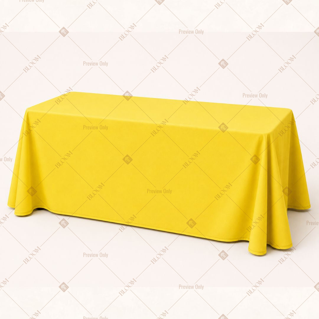 Bright Yellow Table Cover Pack Of 6