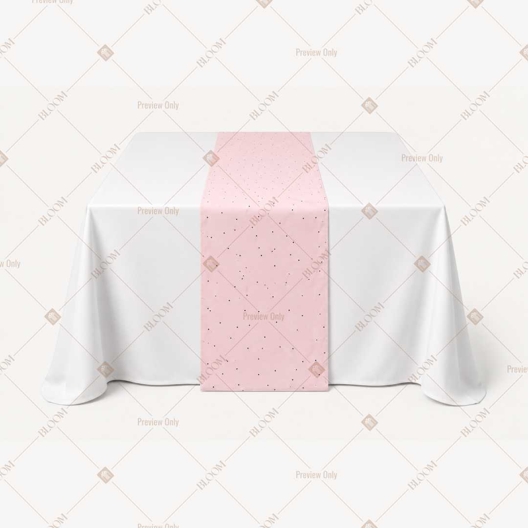 Blush Pink Solid Table Runner Pack Of 12