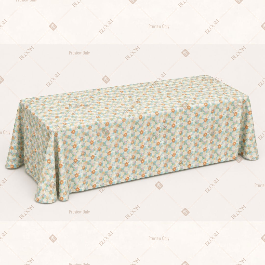 Mint Floral Table Cover Pack Of 6