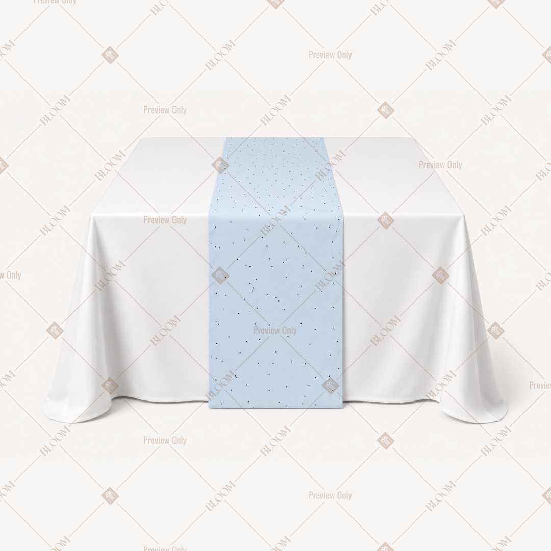 Baby Blue Solid Table Runner Pack Of 12