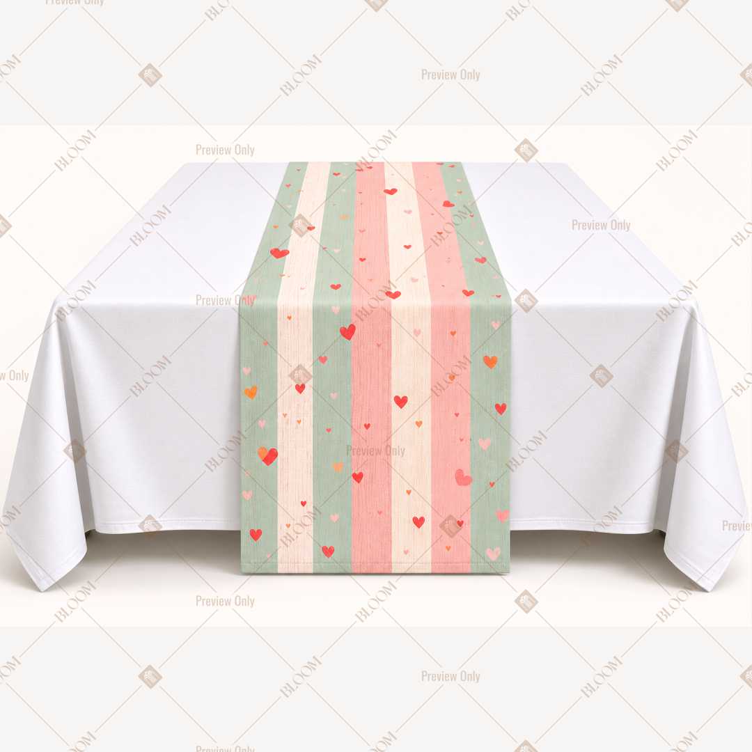 Pastel Cottage Stripe Table Runner Pack Of 12