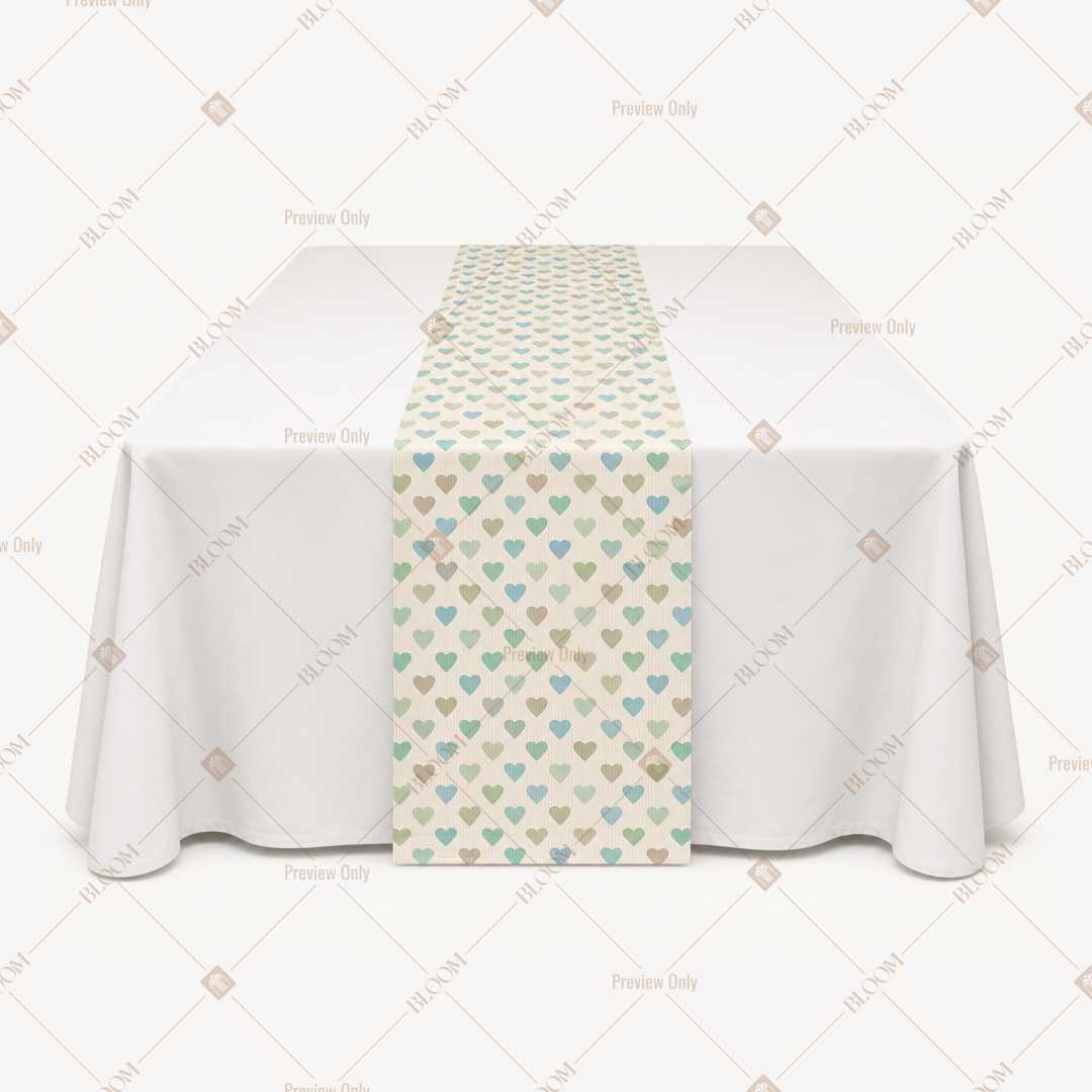 Sage Micro Floral Table Runner Pack Of 12