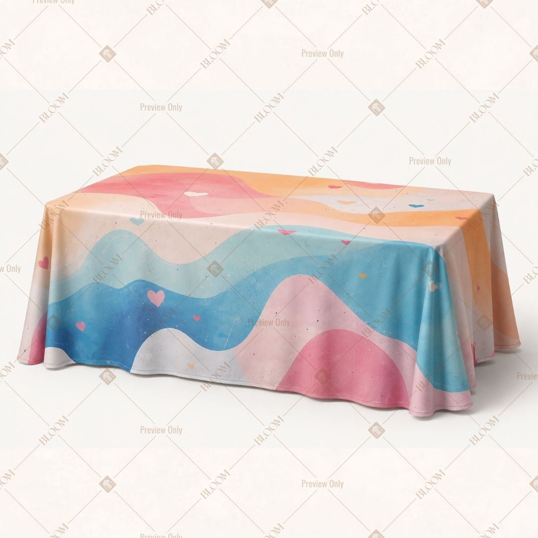 Abstract Pastel Table Cover Pack Of 6