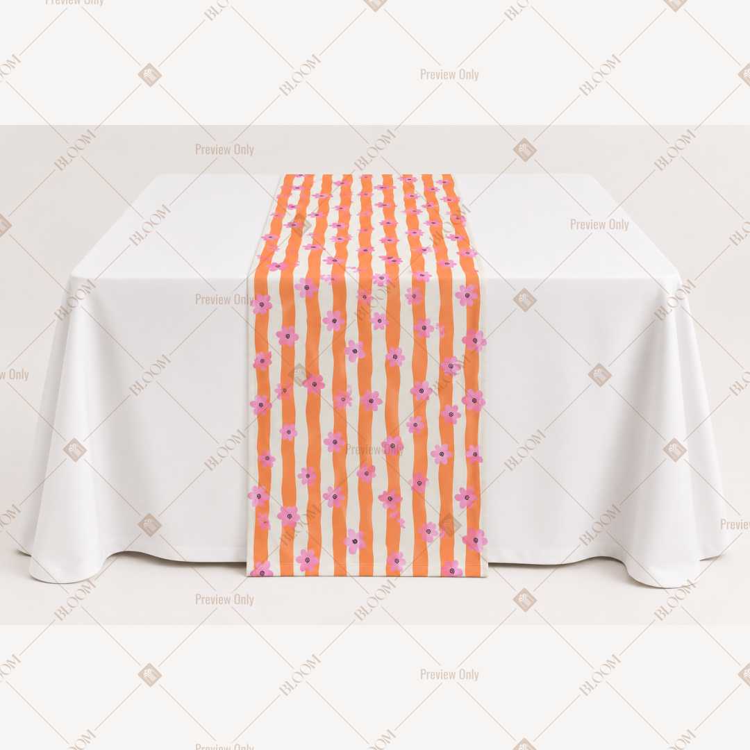 Orange Stripe Table Runner Pack Of 12