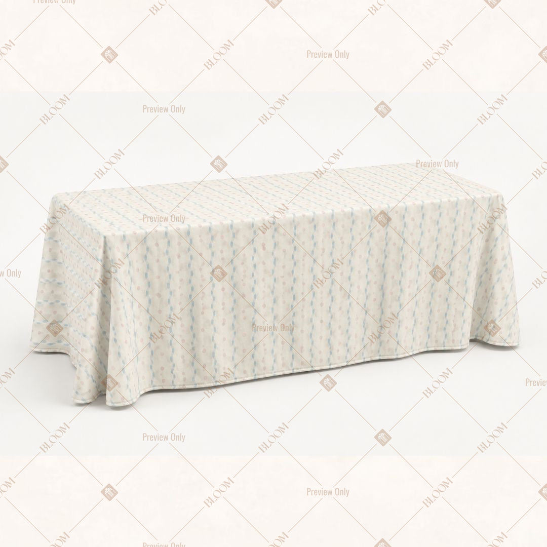 Ivory Stripe Table Cover Pack Of 6