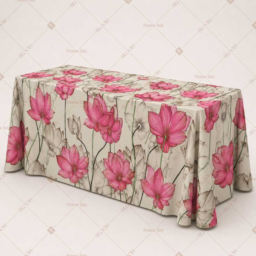 Pink Magnolia Blossom Table Cover Pack Of 6