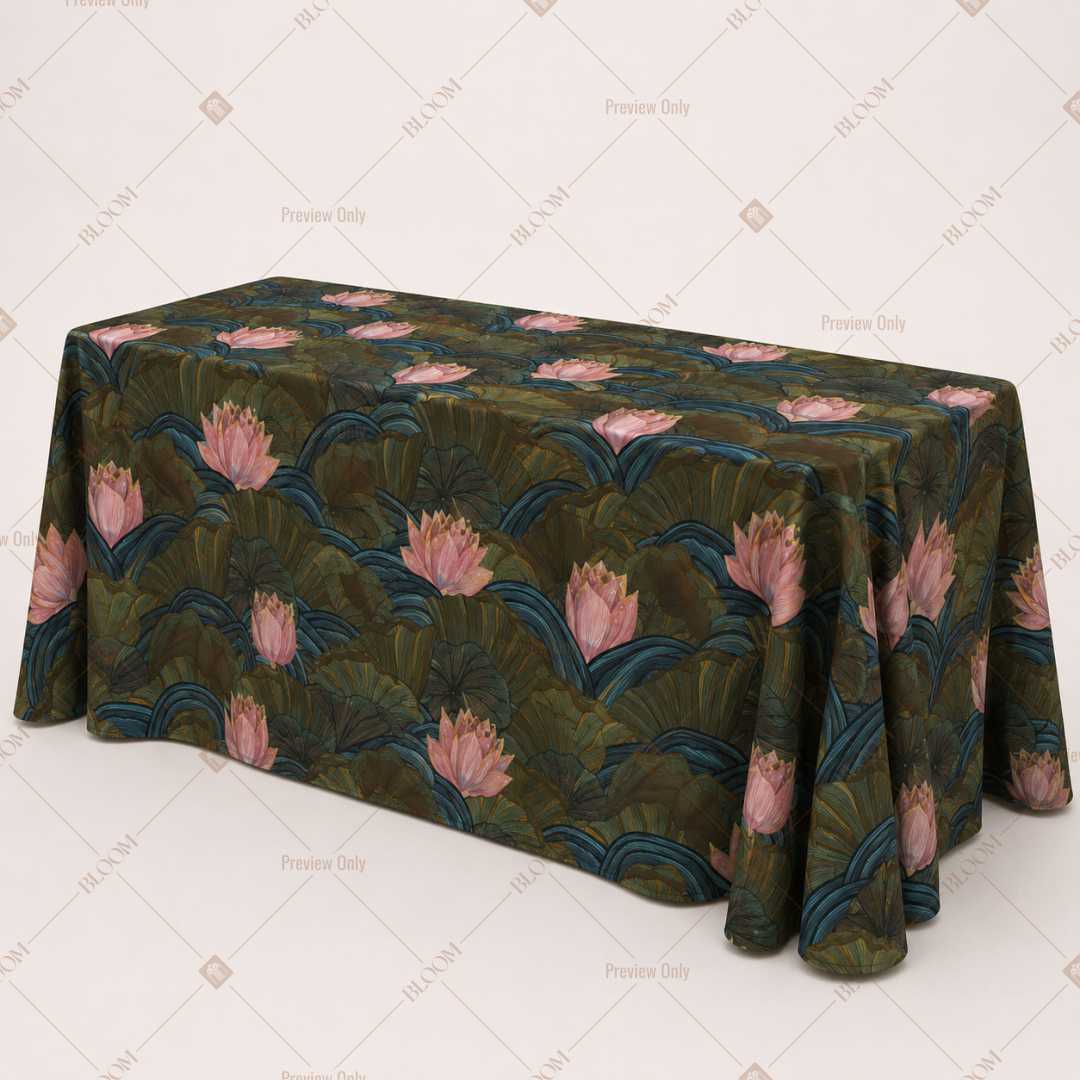 Midnight Lotus Floral Table Cover Pack Of 6