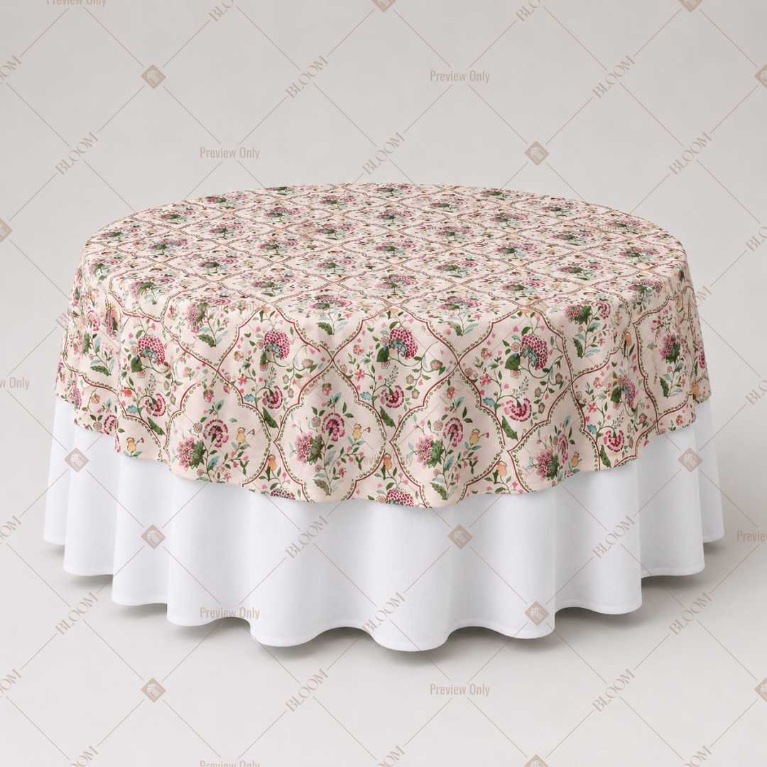 Soft Pink Floral Sprig Table Overlay Pack of 6
