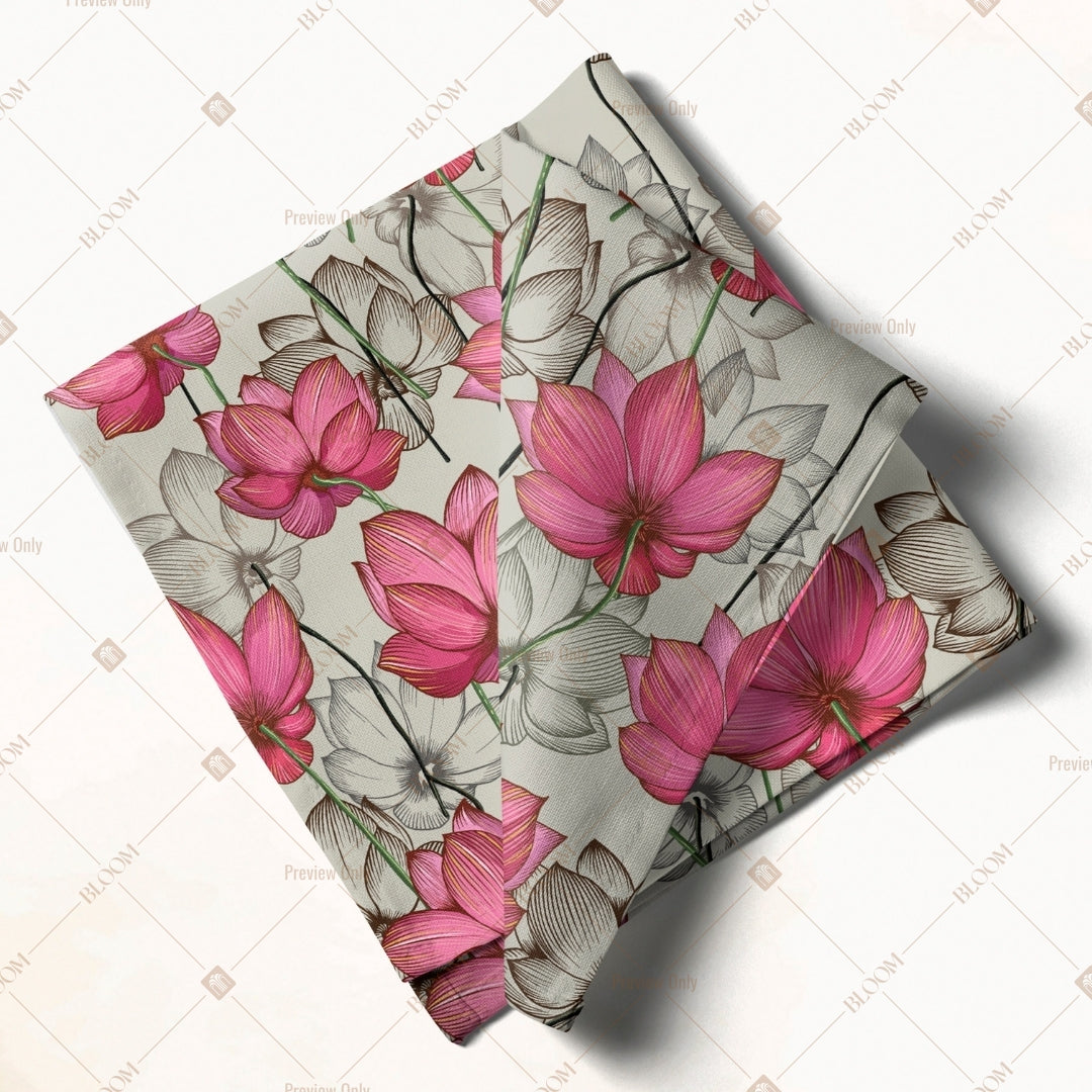 Pink Bloom Floral Napkin Pack of 20