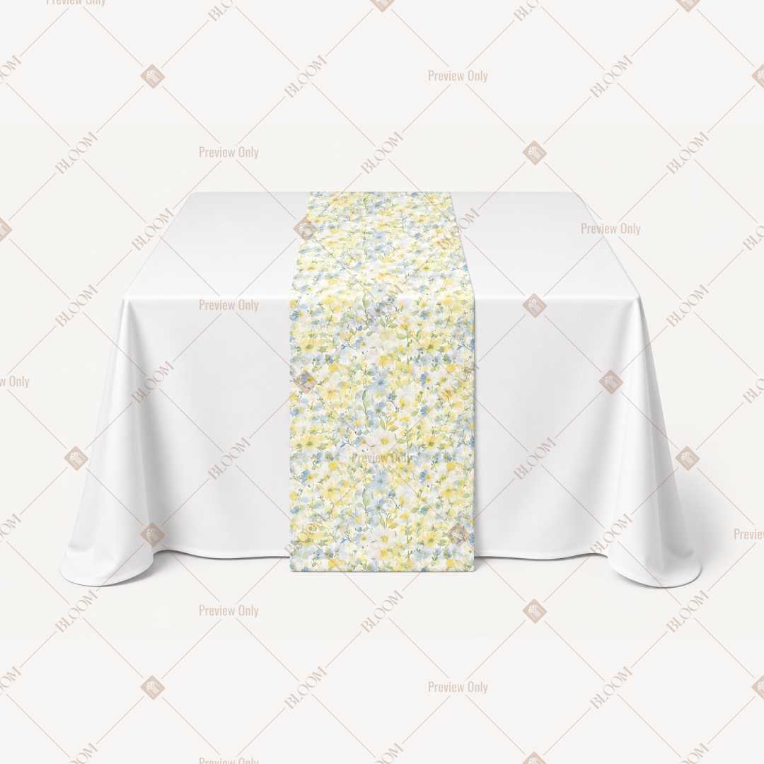 Lemon Blossom Floral Table Runner Pack Of 12