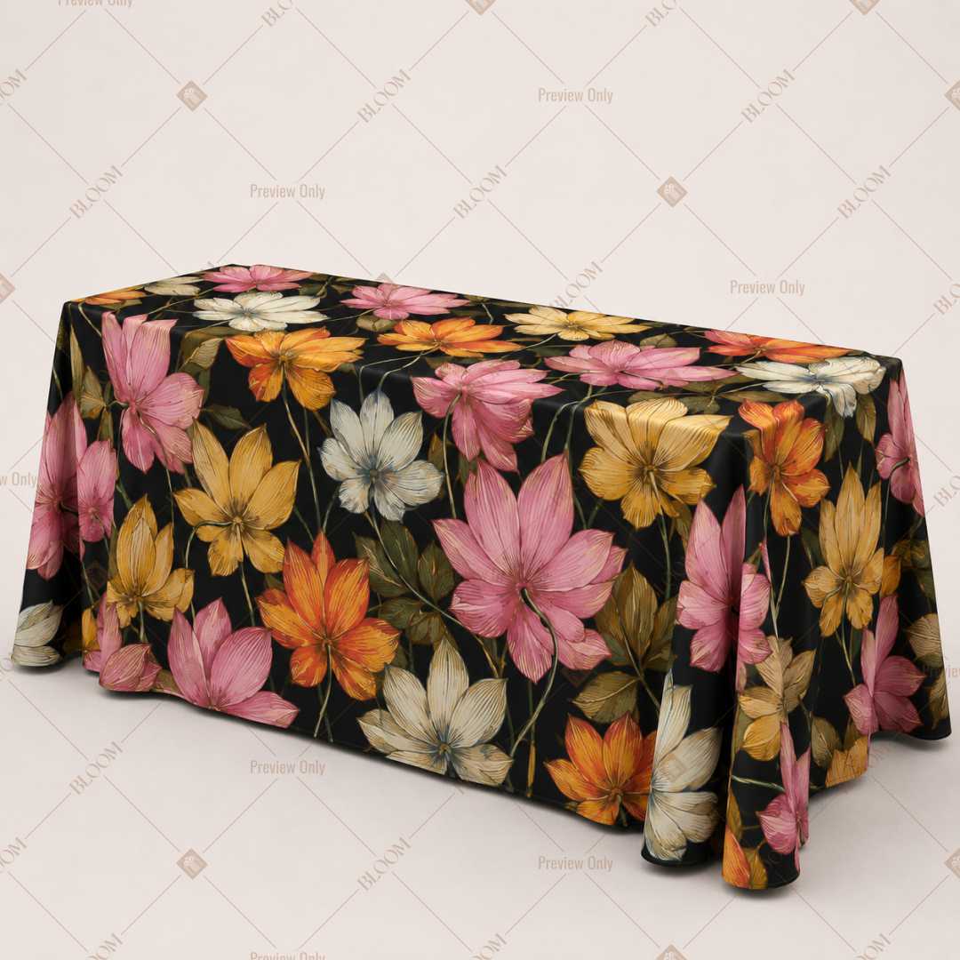 Exotic Pink Tropical Bloom Table Cover Pack Of 6