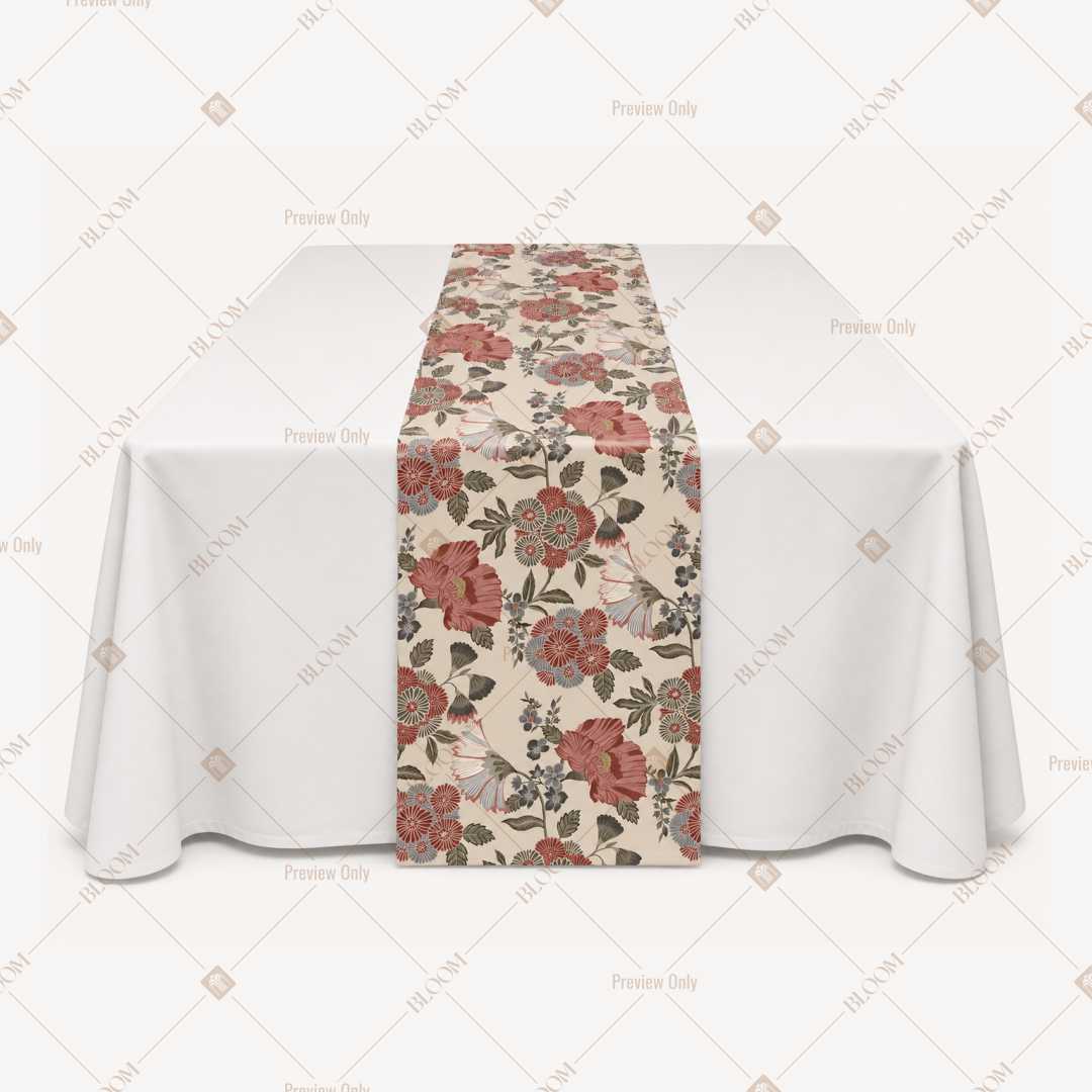 Rustic Floral Medallion Table Runner Pack Of 12
