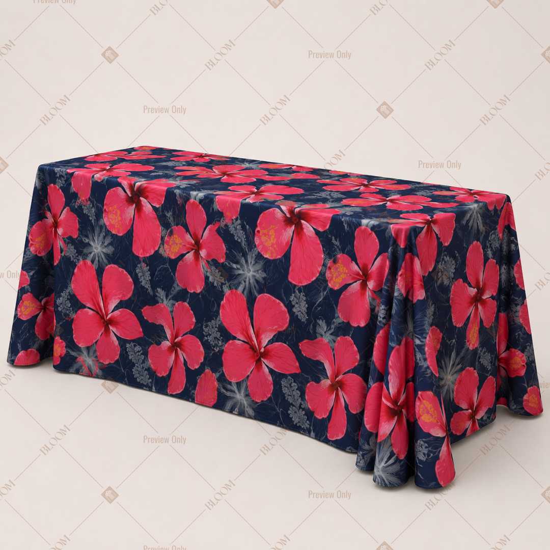 Navy Pink Floral Garden Table Cover Pack Of 6