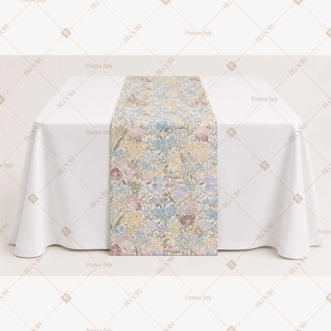 Pastel Floral Trellis Table Runner Pack Of 12