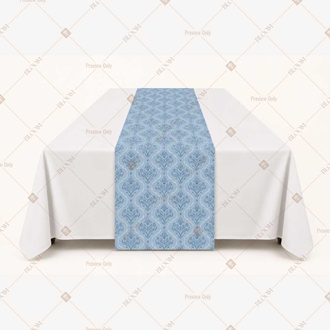 Sky Blue Diamond Trellis Table Runner Pack Of 12