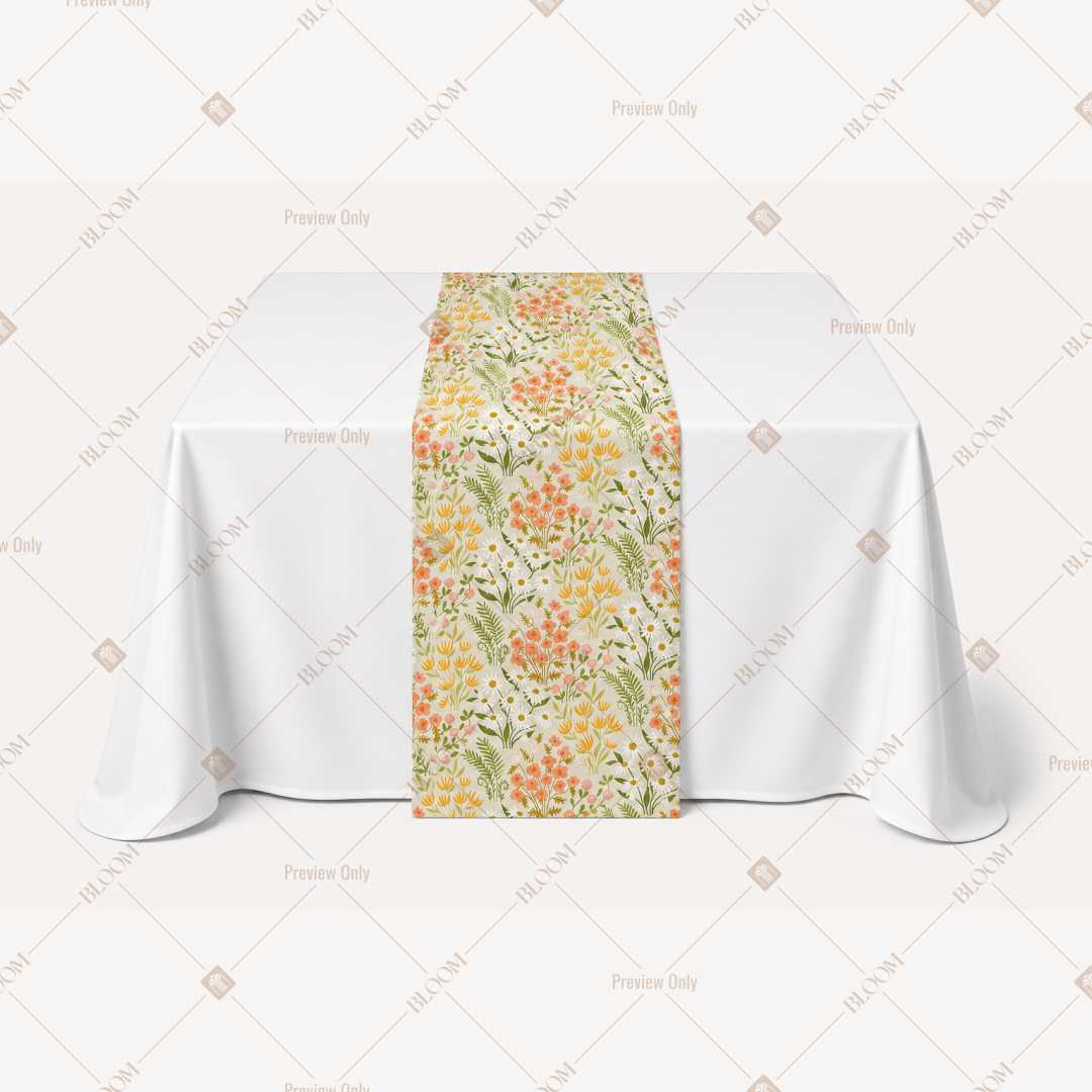 Yellow Wildflower Garden Table Runner Pack Of 12
