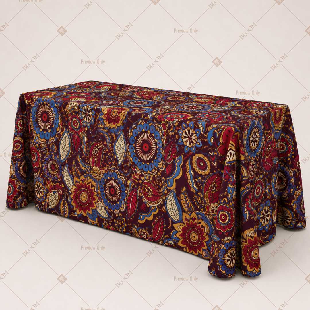 Bohemian Paisley Mandala Table Cover Pack Of 6