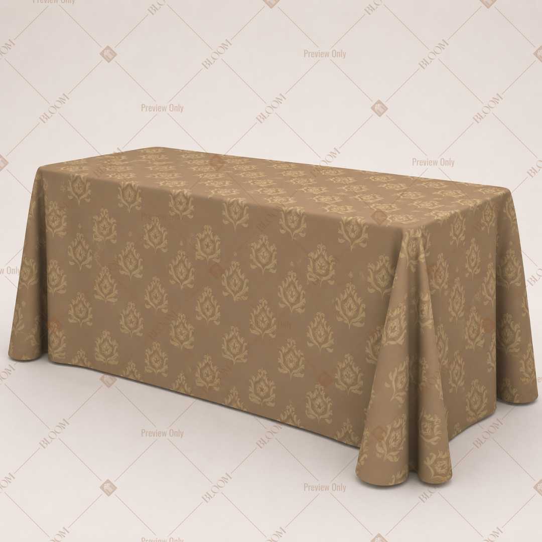 Beige Gold Luxe Table Cover Pack Of 6