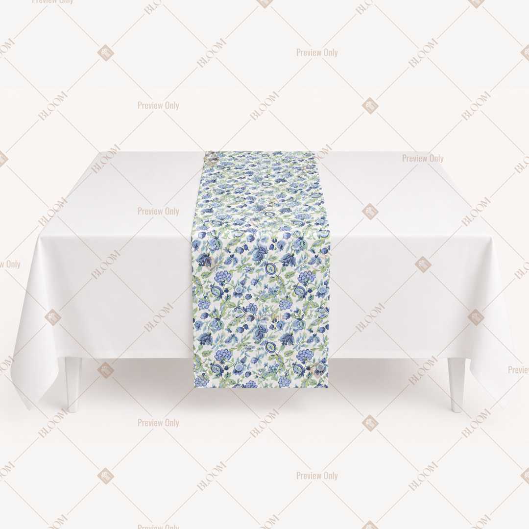 Blue Wildflower Garden Table Runner Pack Of 12
