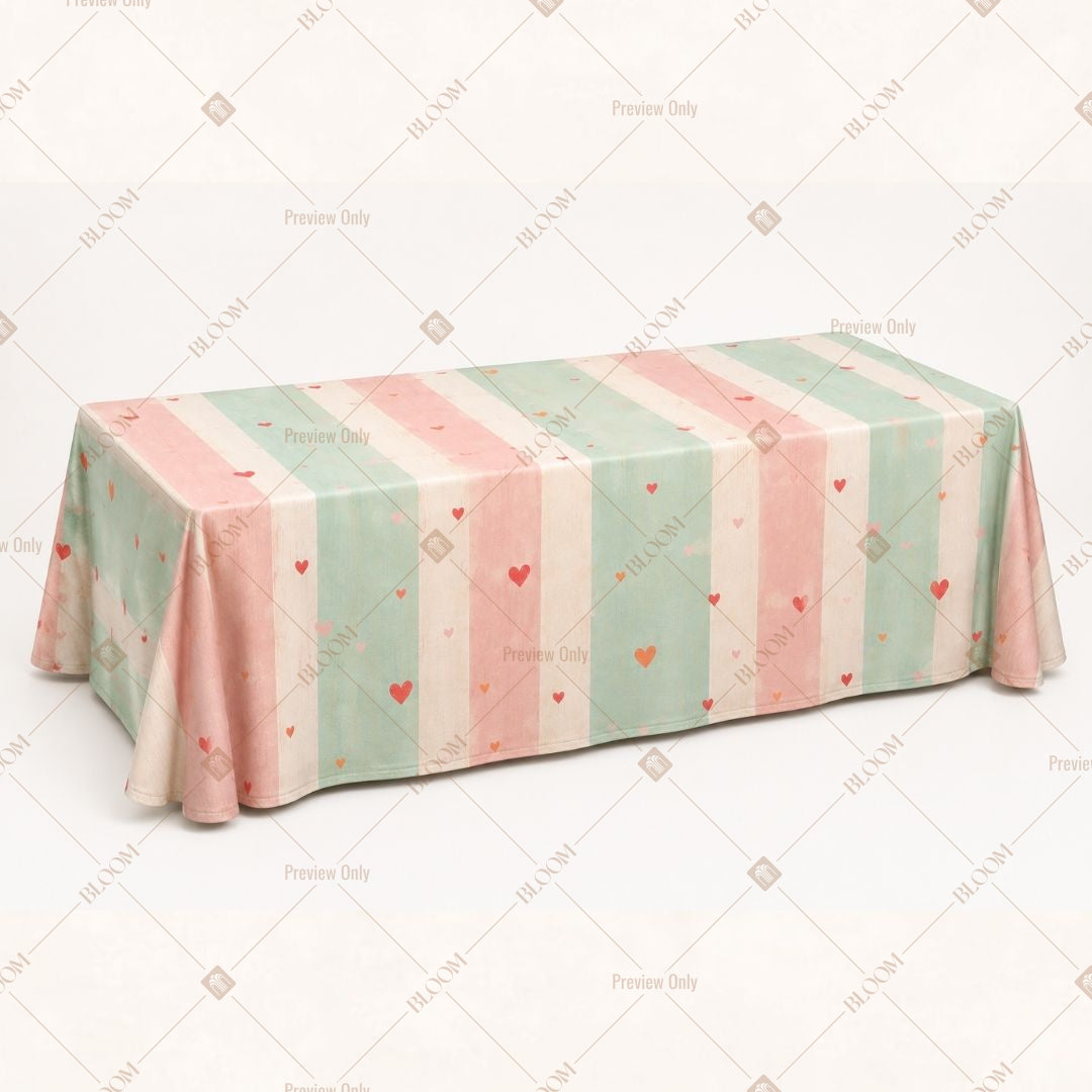 Pastel Stripe Kids Table Cover Pack Of 6