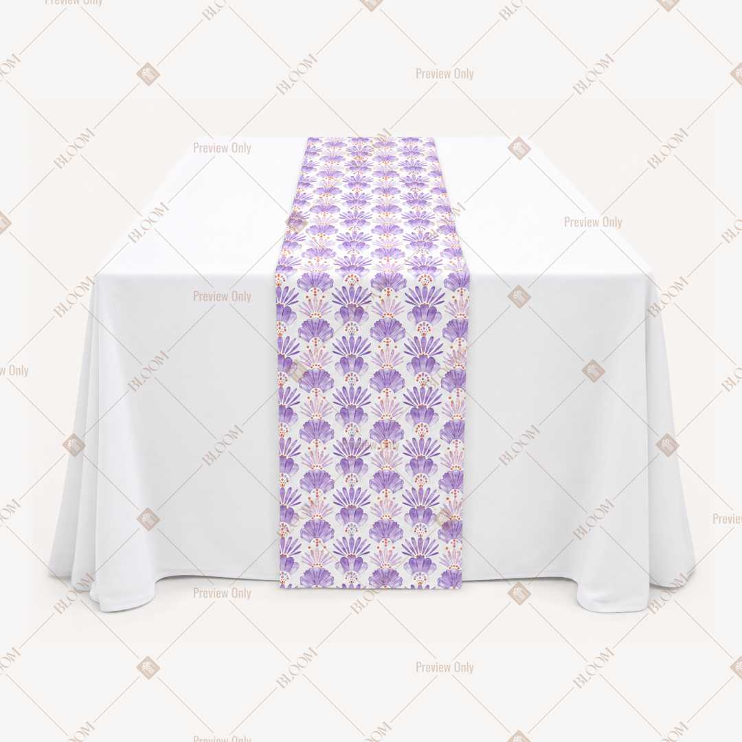 Lavender Floral Trellis Table Runner Pack Of 12