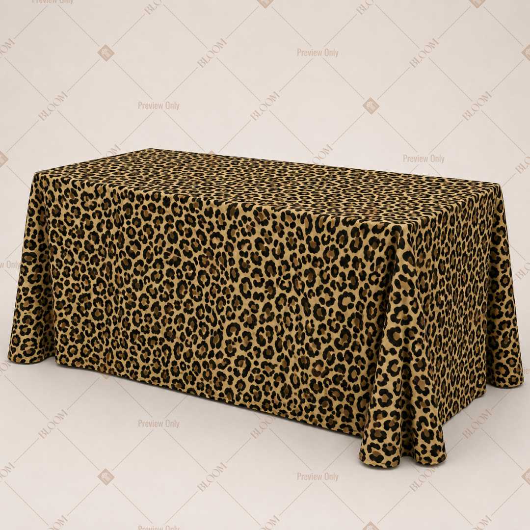 Leopard Animal Print Table Cover Pack Of 6