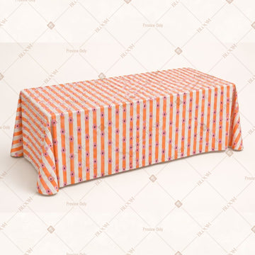 Orange Stripe Table Cover Pack Of 6