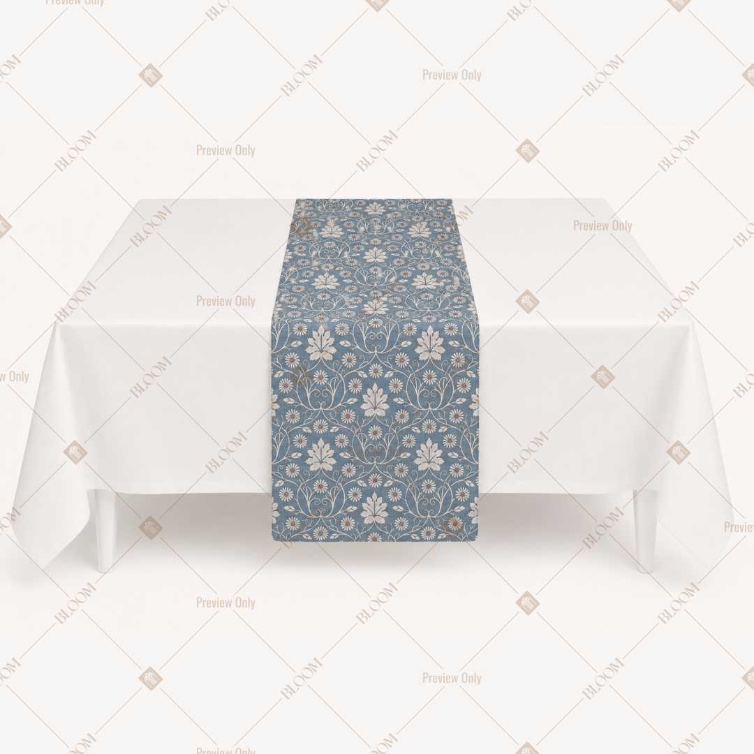 Grey Floral Dot Table Runner Pack Of 12