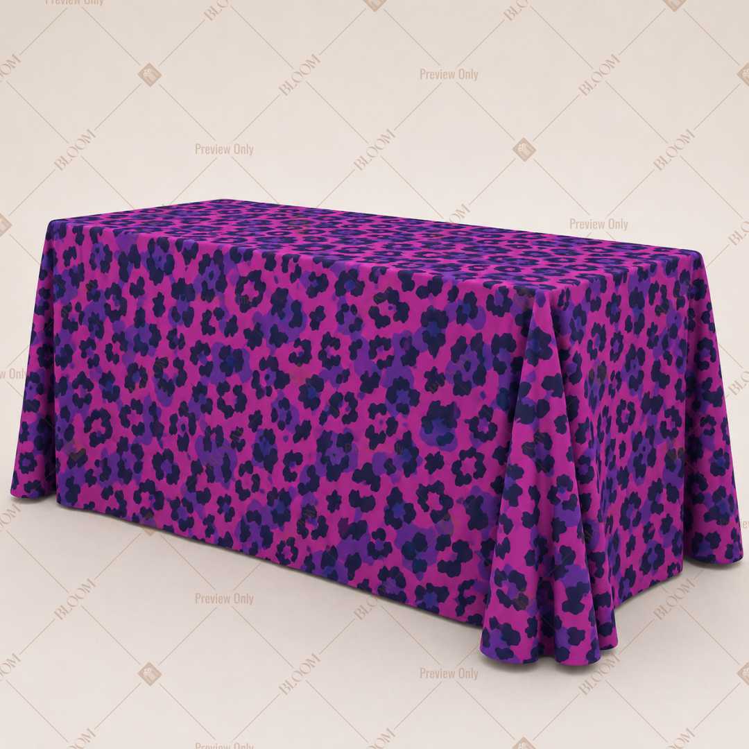 Purple Leopard Print Table Cover Pack Of 6