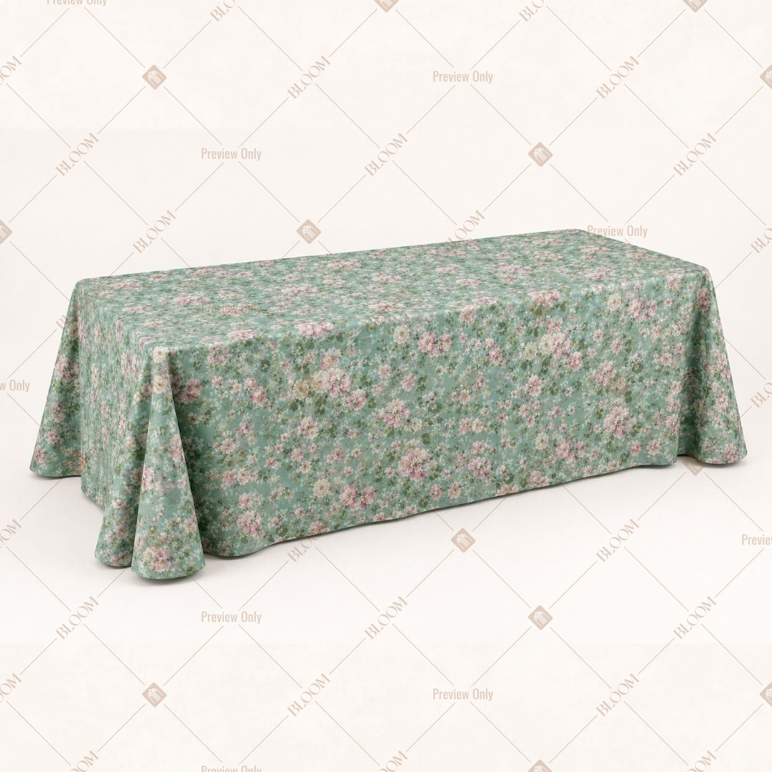 Sage Floral Table Cover Pack Of 6