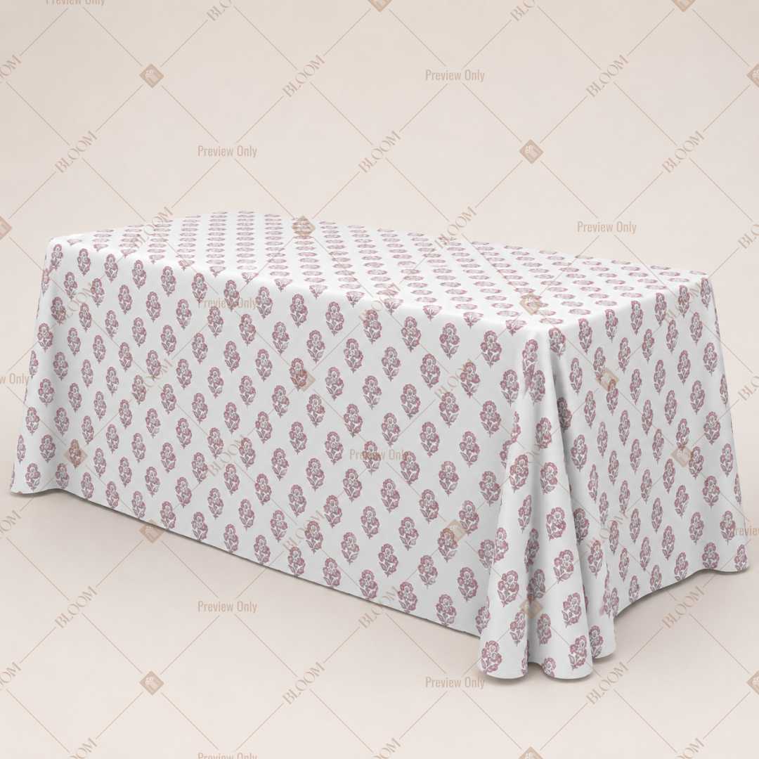 Ivory Geometric Trellis Table Cover Pack Of 6