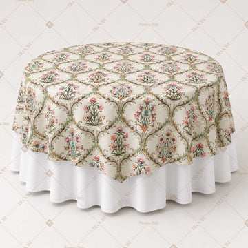 Traditional Geometric Floral Table Overlay Pack of 6