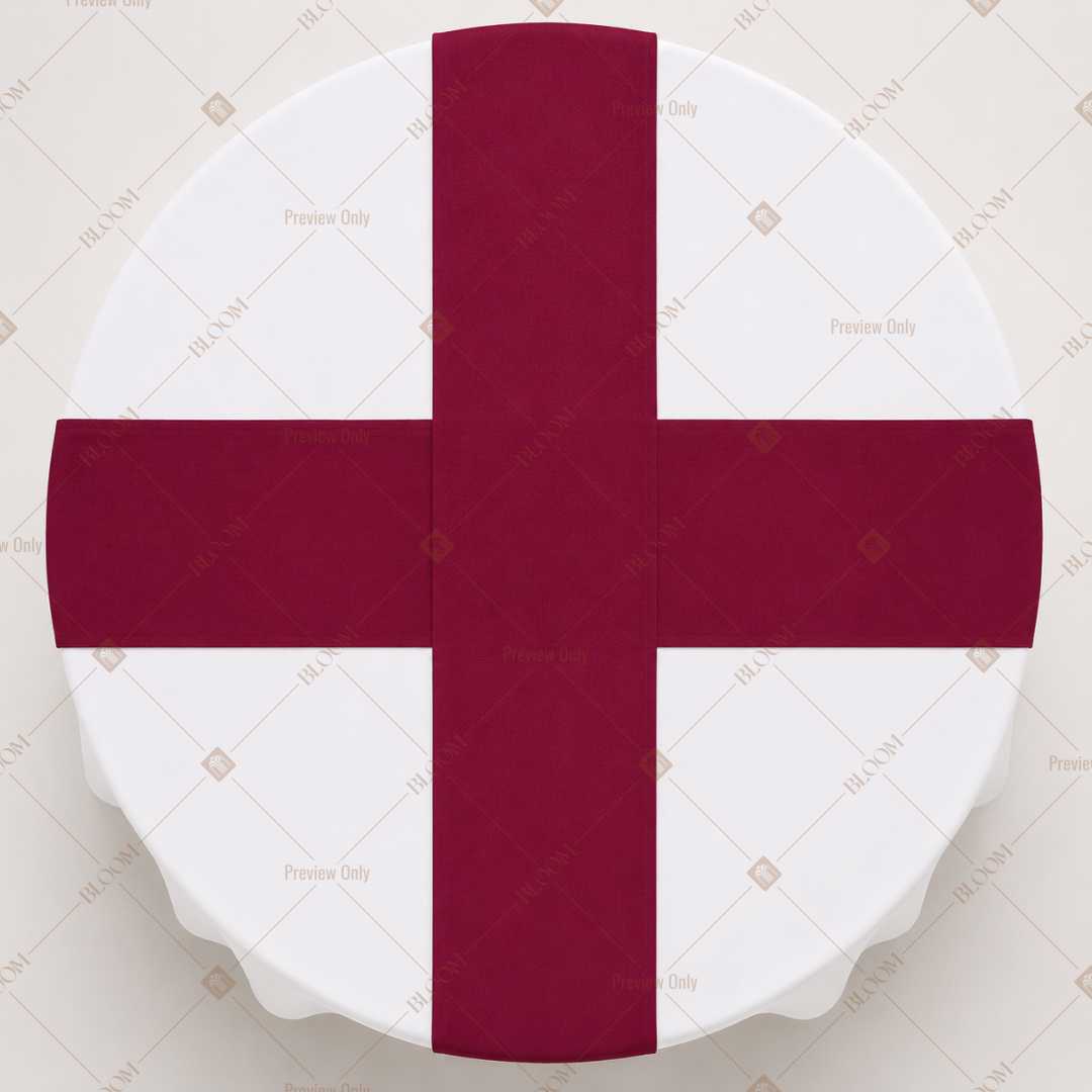 Burgundy Table Runner Pack Of 12