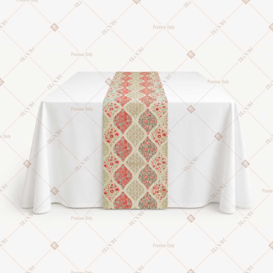 Peach Diamond Trellis Table Runner Pack Of 12