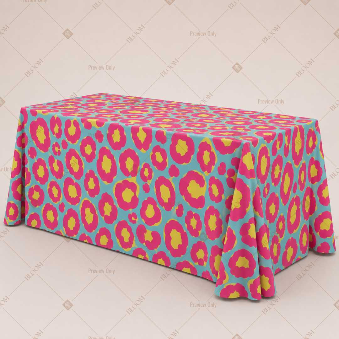 Retro Pop Floral Table Cover Pack Of 6