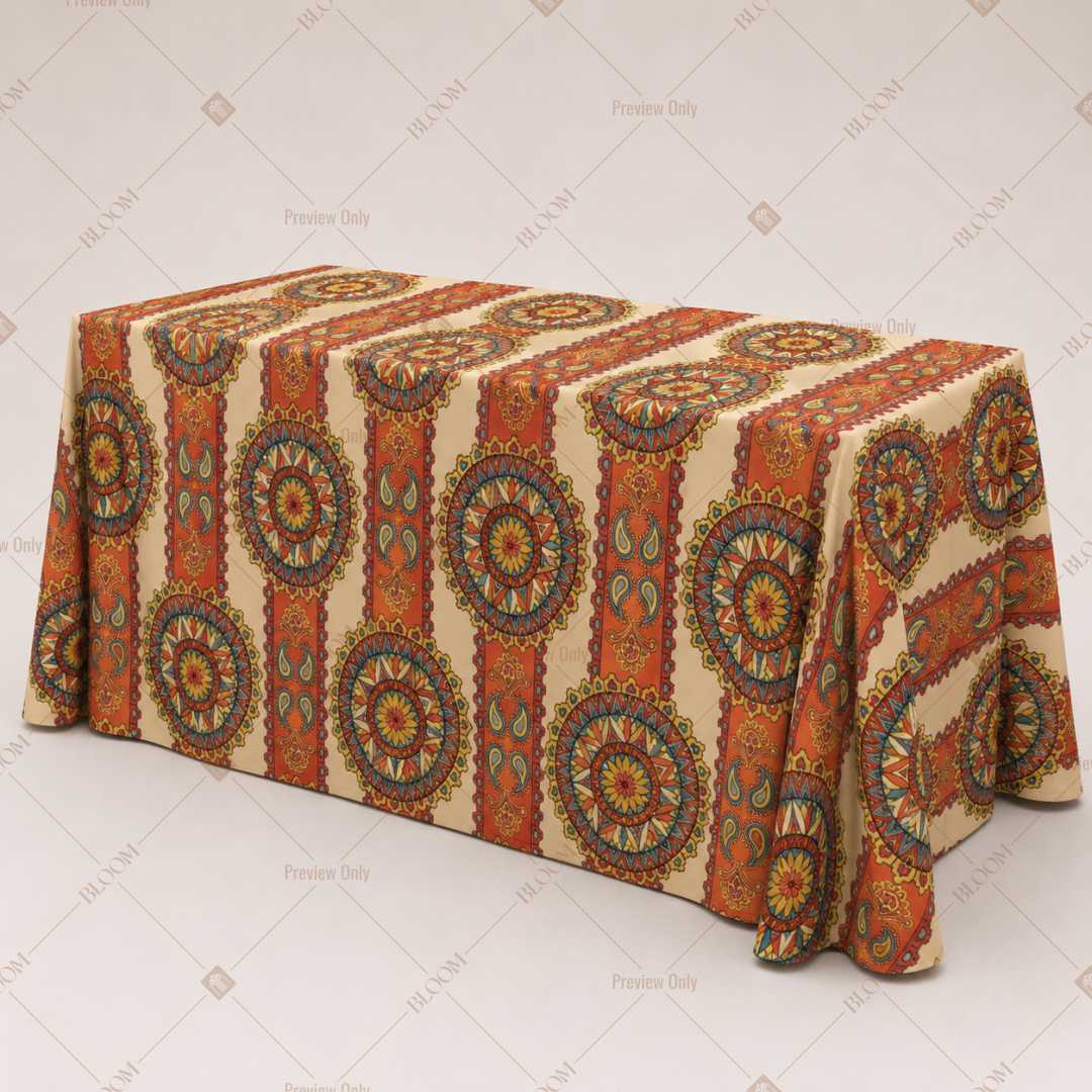 Terracotta Mandala Medallion Table Cover Pack Of 6