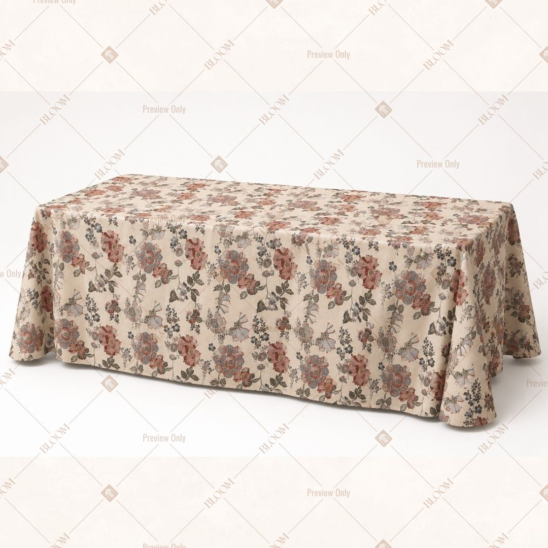 Vintage Rose Bouquet Table Cover Pack Of 6