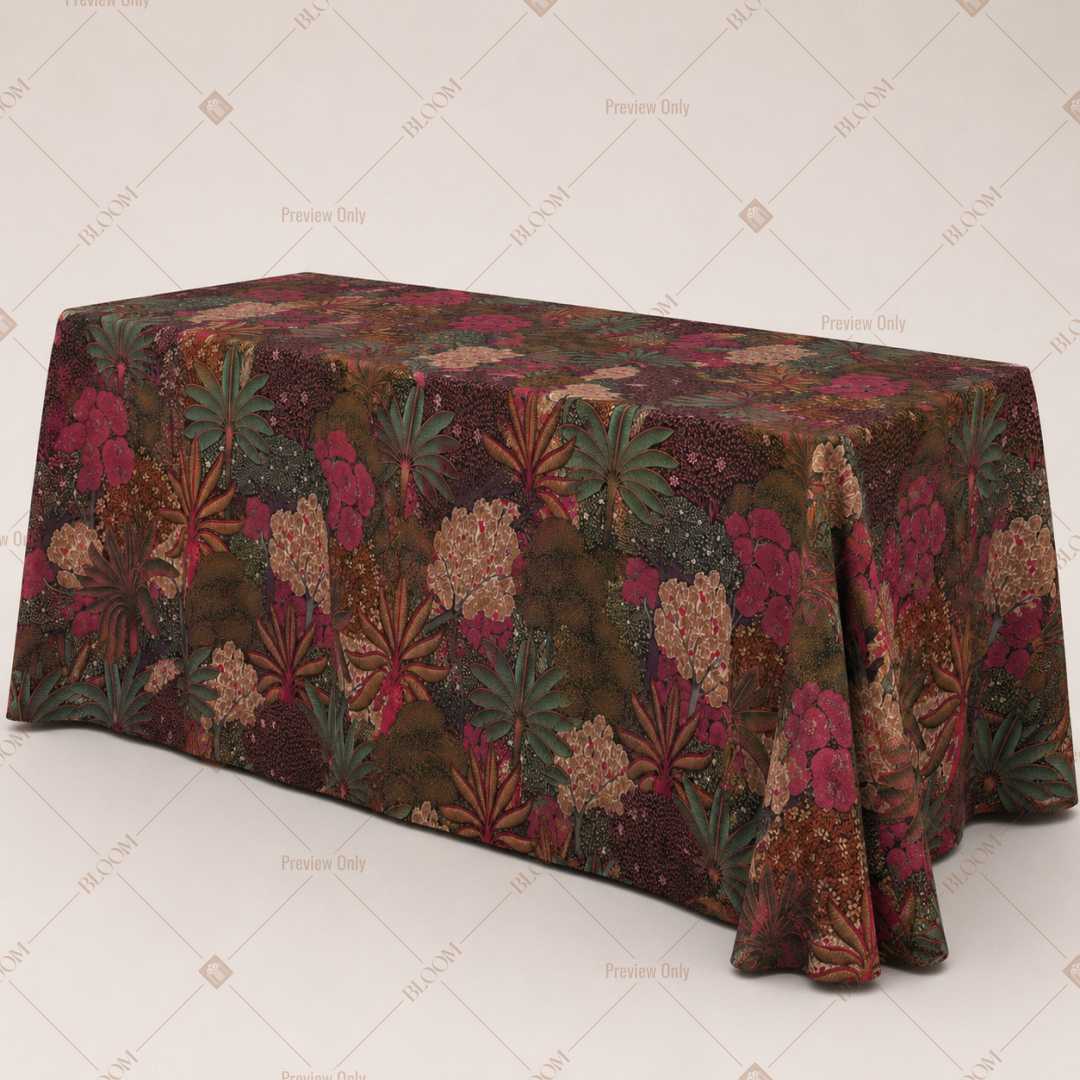 Dark Botanical Floral Table Cover Pack Of 6