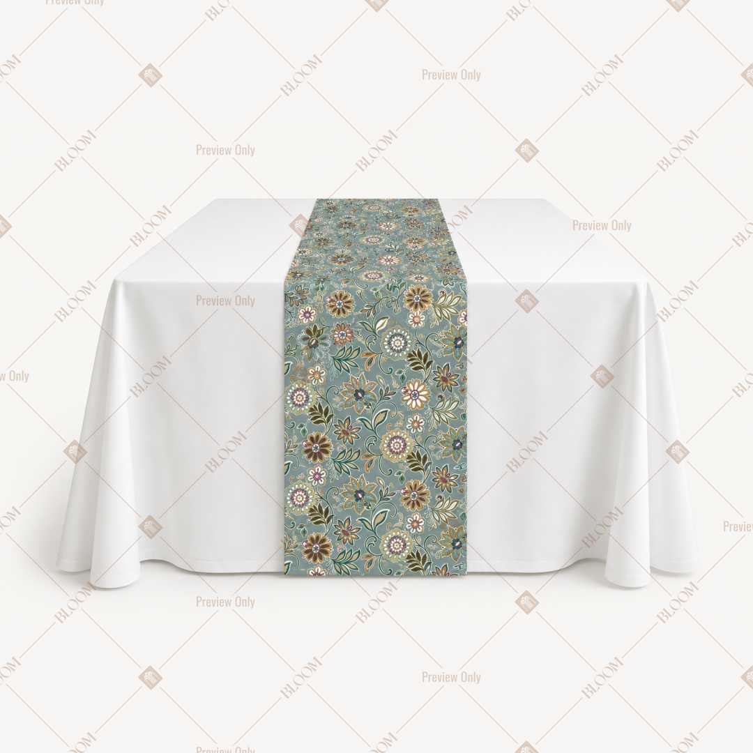 Sage Botanical Trellis Table Runner Pack Of 12