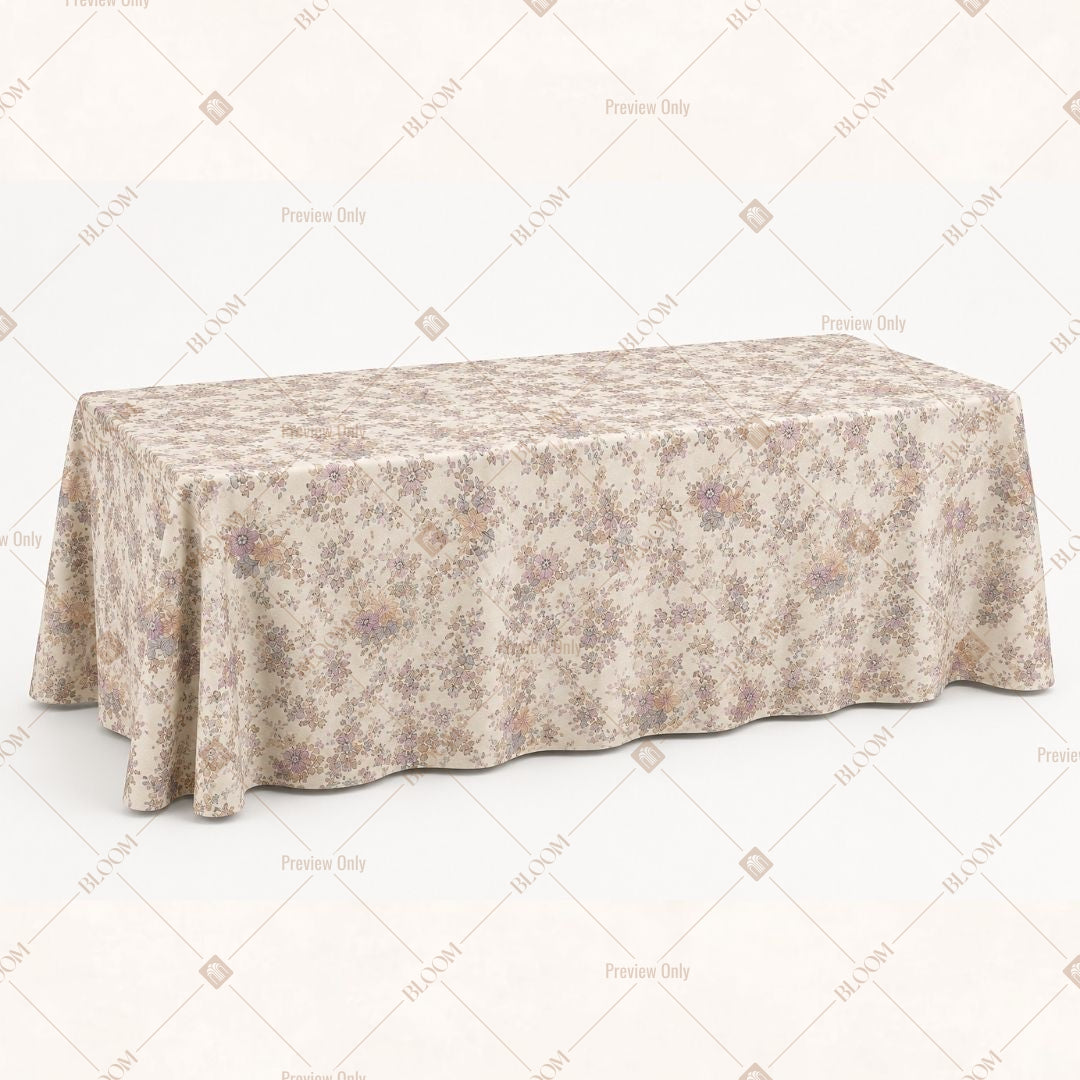 Soft Pastel Floral Table Cover Pack Of 6