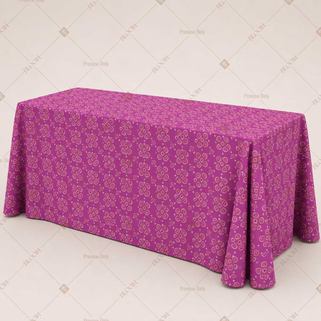 Magenta Diamond Trellis Table Cover Pack Of 6
