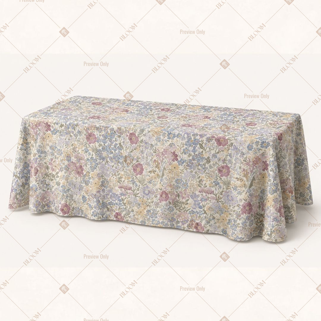 Blue Pastel Floral Table Cover Pack Of 6