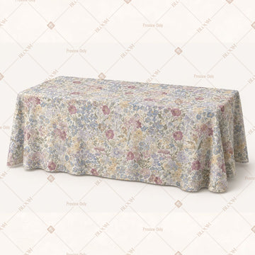 Blue Pastel Floral Table Cover Pack Of 6