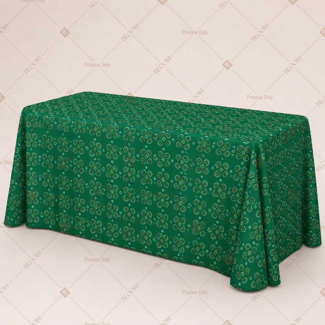 Emerald Green Luxe Table Cover Pack Of 6