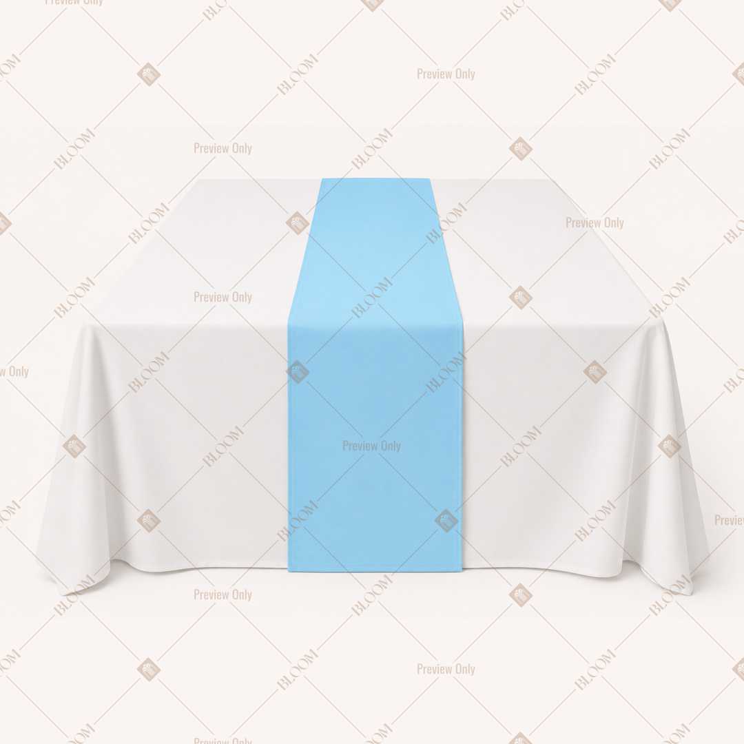 Baby Blue Table Runner Pack Of 12