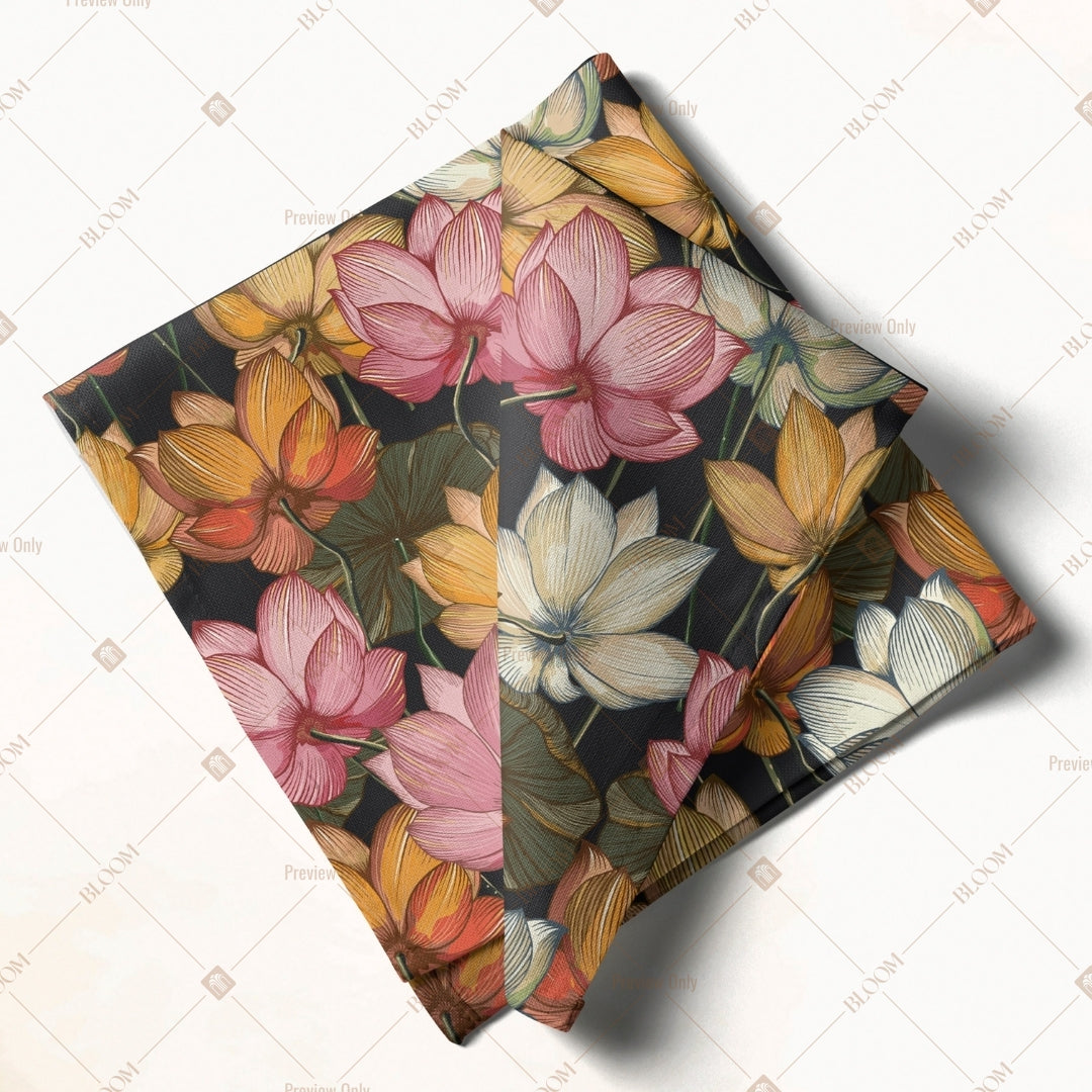 Autumn Flower Pattern Napkin Pack of 20