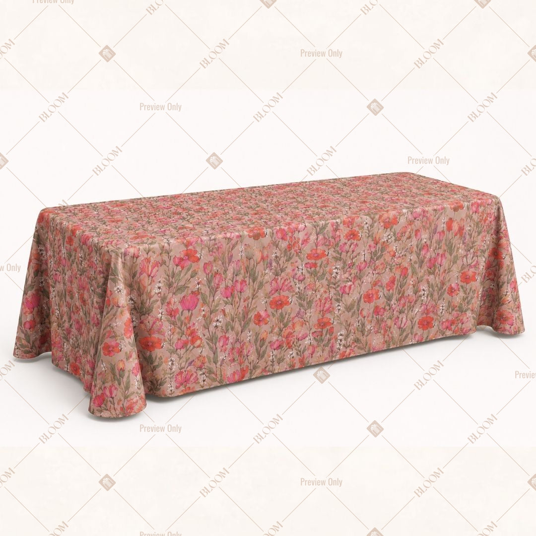 Coral Floral Table Cover Pack Of 6