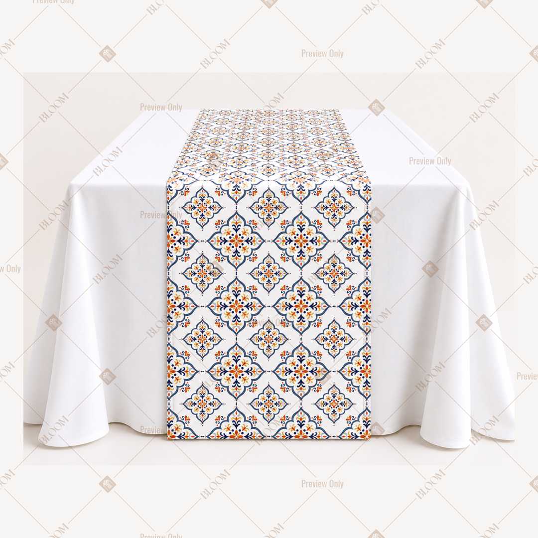 Grey Moroccan Trellis Table Runner Pack Of 12